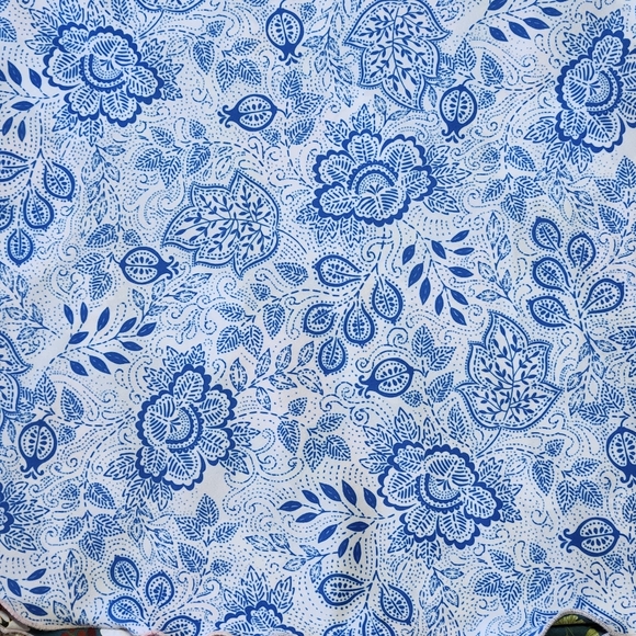 Haystacks Reversible Floral Bias Skirt | Blue Toile & Green Garden Print | Small - Picture 8 of 8